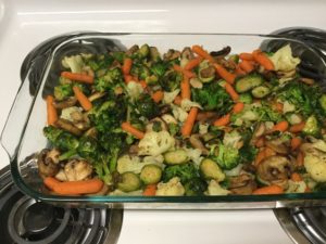 Example of batches of veggies I cook for lunches