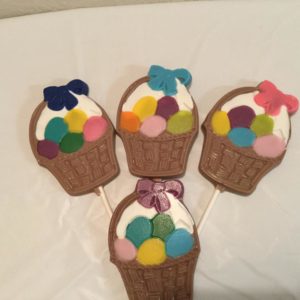 Easter Basket w 5 eggs and bow - ES160HM